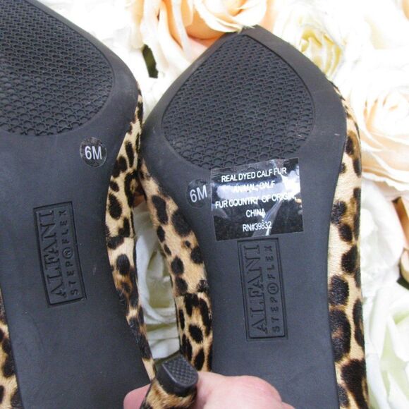 NIB Alfani animal print heels 6 - Picture 10 of 10